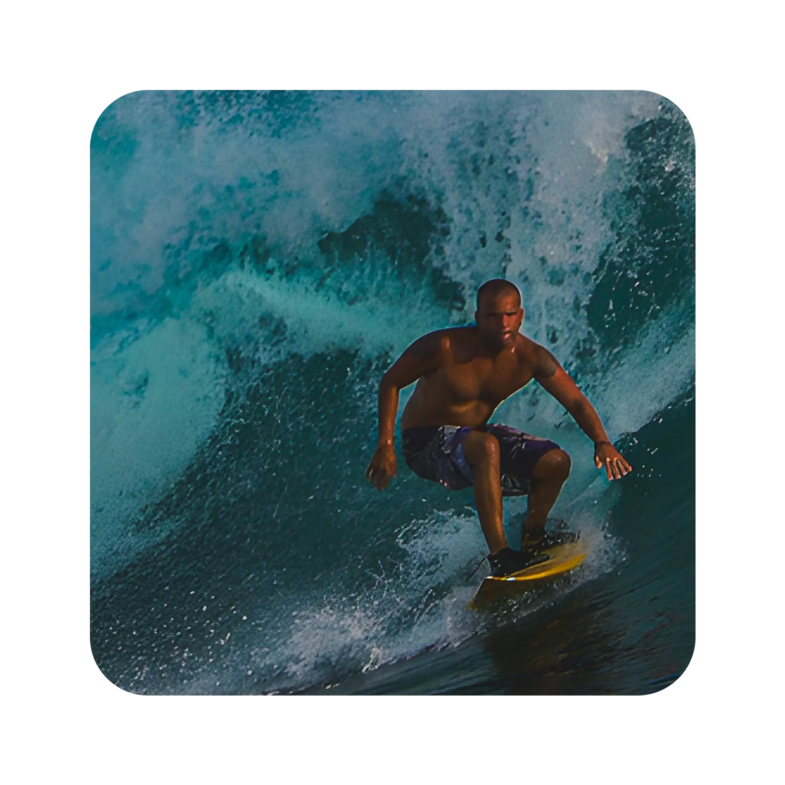 Mandy surfing
